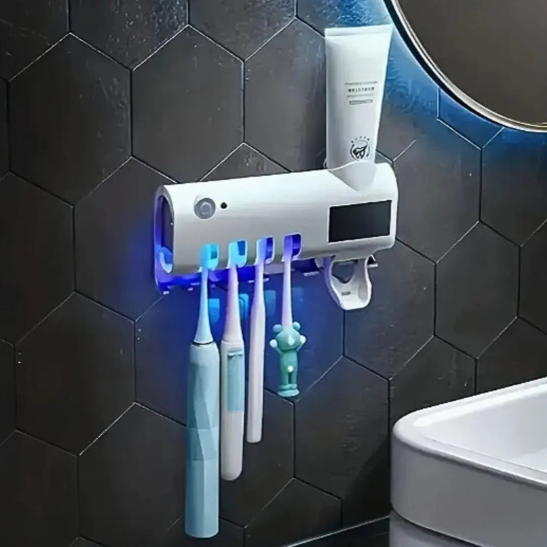 Soporte y Esterilizador de Cepillos de Dientes: Protege de los gérmenes a toda la Familia
