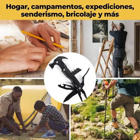 Martillo Multi herramientas 14 en 1 en acero inoxidable - envío gratis