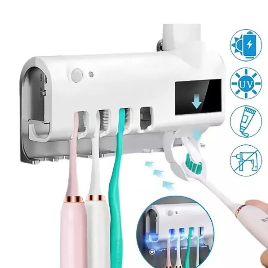 Soporte y Esterilizador de Cepillos de Dientes: Protege de los gérmenes a toda la Familia